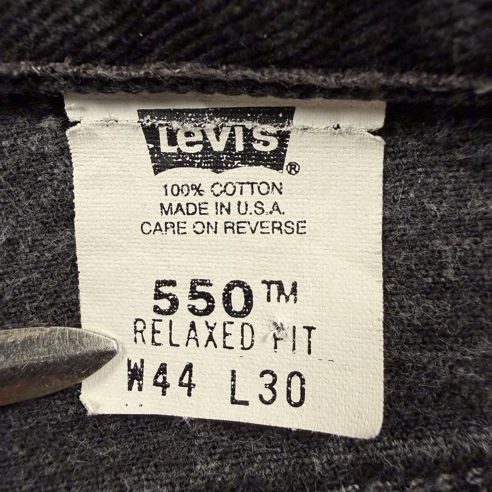 Vintage Levi's 550 Relaxed Fit Jeans‎ Mens 44x30 Faded Black Denim Jeans Y2K USA - Picture 14 of 16
